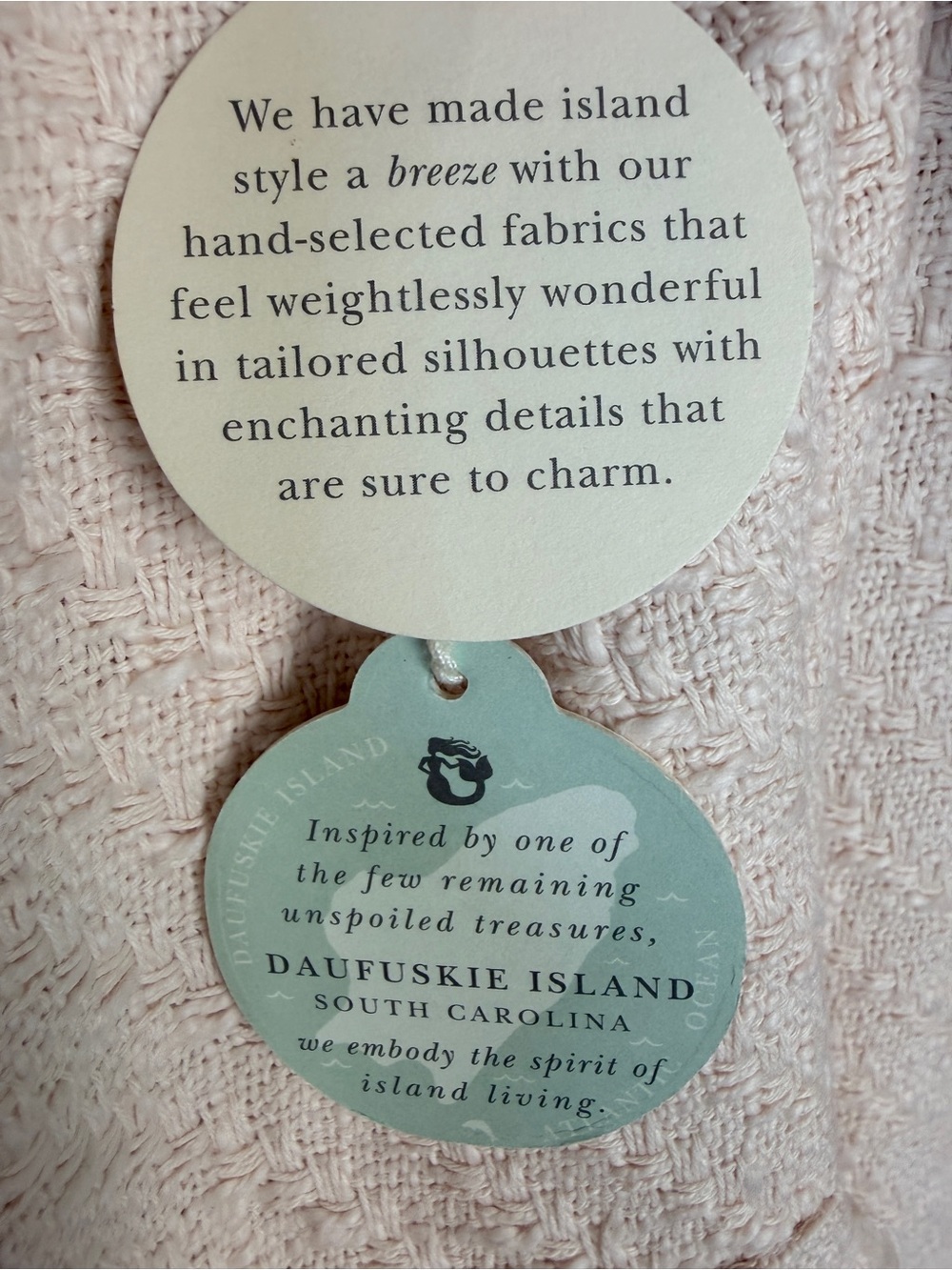 Spartina 449 Harper Tweed Fringe Champagne Jacket NWT Medium Resort Quiet Luxury - Picture 10 of 14